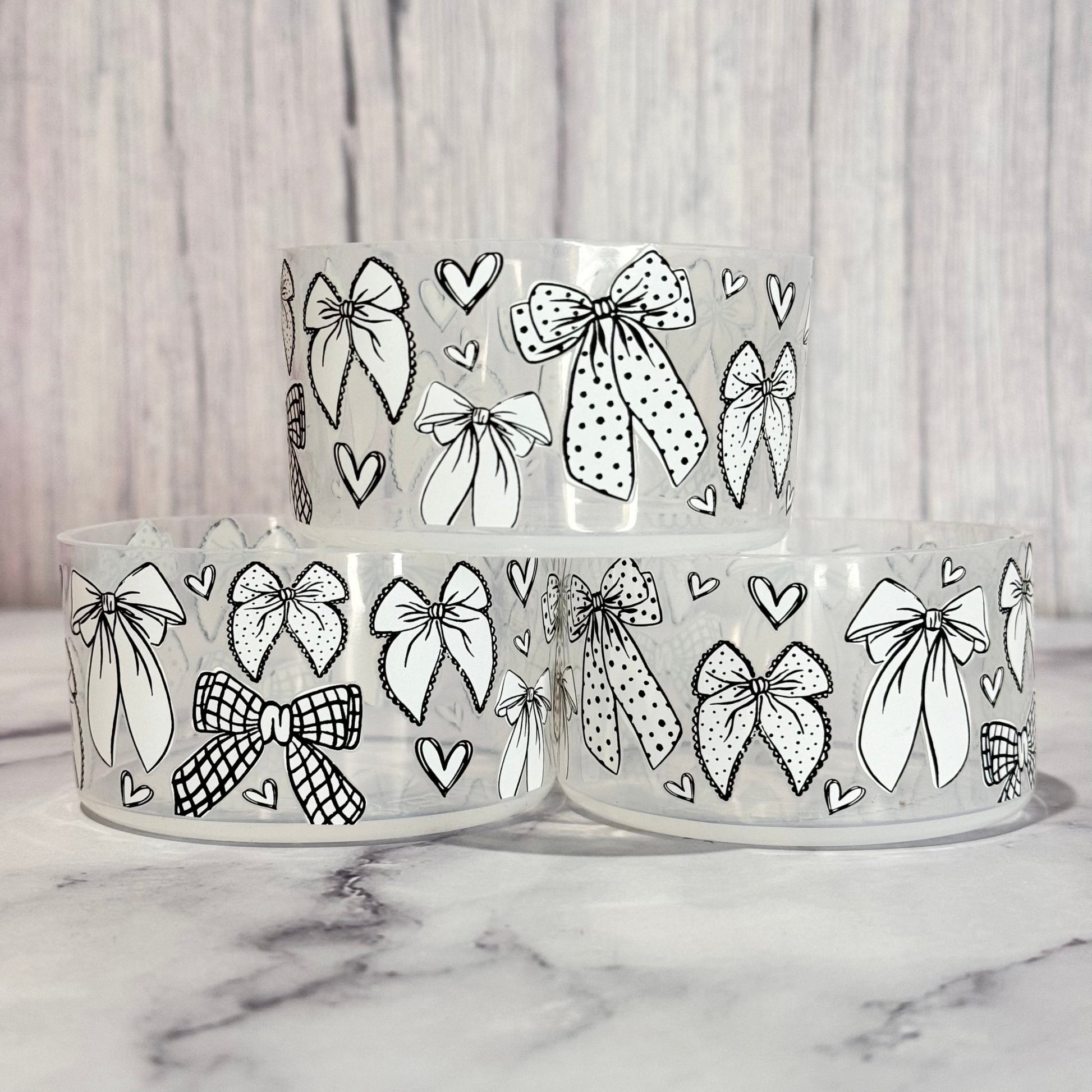 Clear White Bows Boot - The Nifty Little Finds - Boot - The Nifty Little Finds