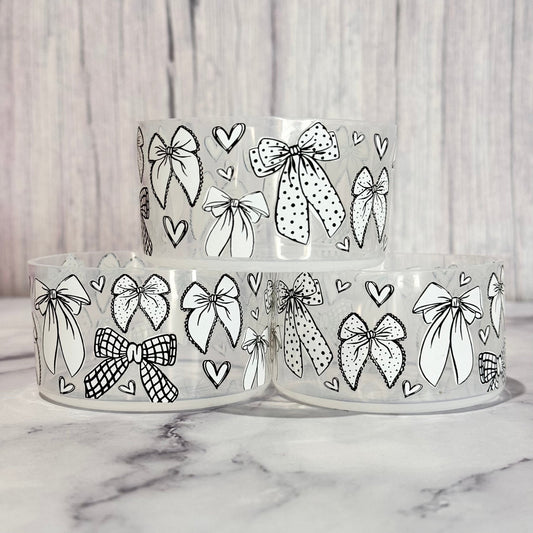 Clear White Bows Boot - The Nifty Little Finds - Boot - The Nifty Little Finds