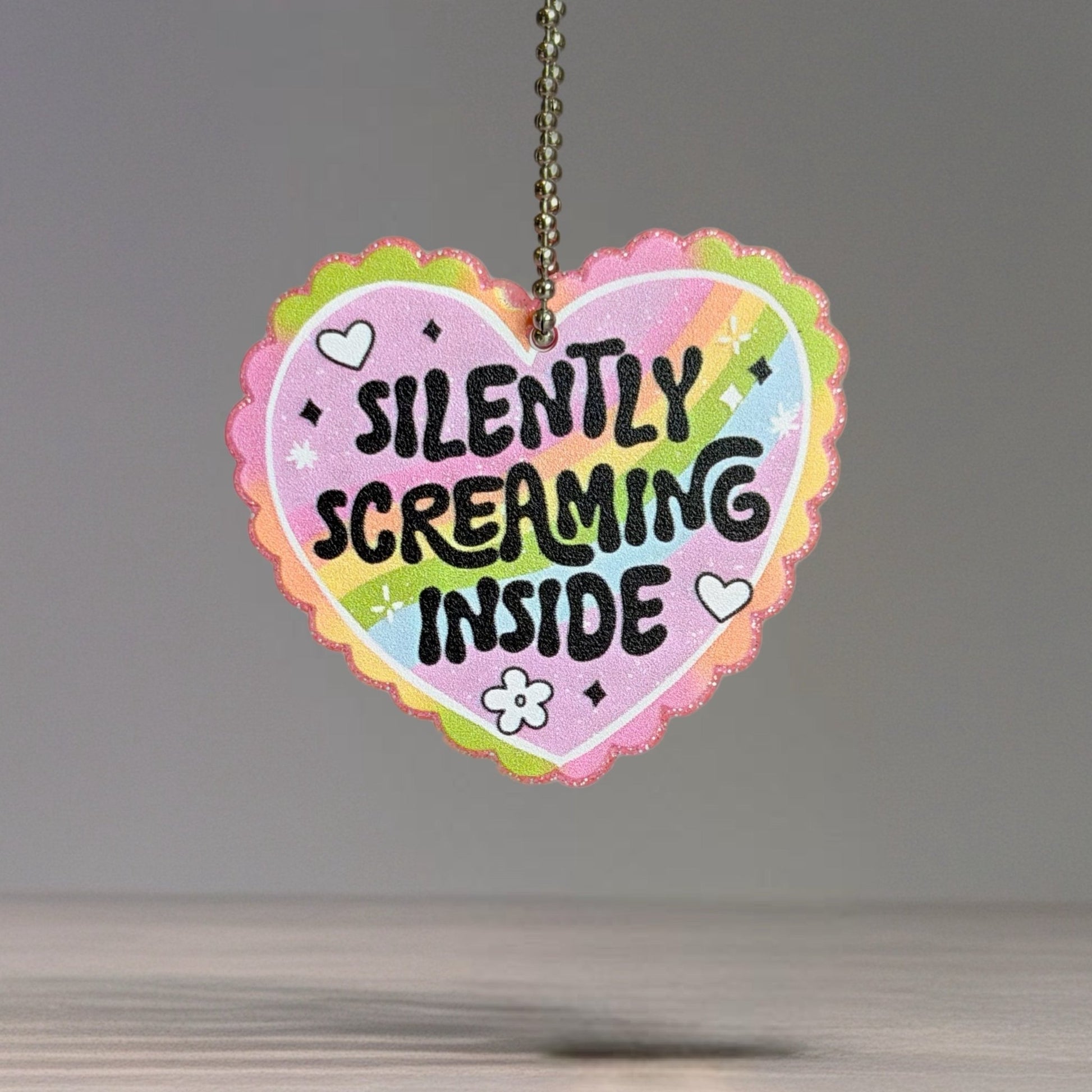 Silently Screaming Inside Charm - Tumbler Handle Charm - The Nifty Little Finds - Charm - The Nifty Little Finds