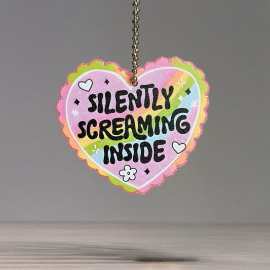 Silently Screaming Inside Charm - Tumbler Handle Charm - The Nifty Little Finds - Charm - The Nifty Little Finds
