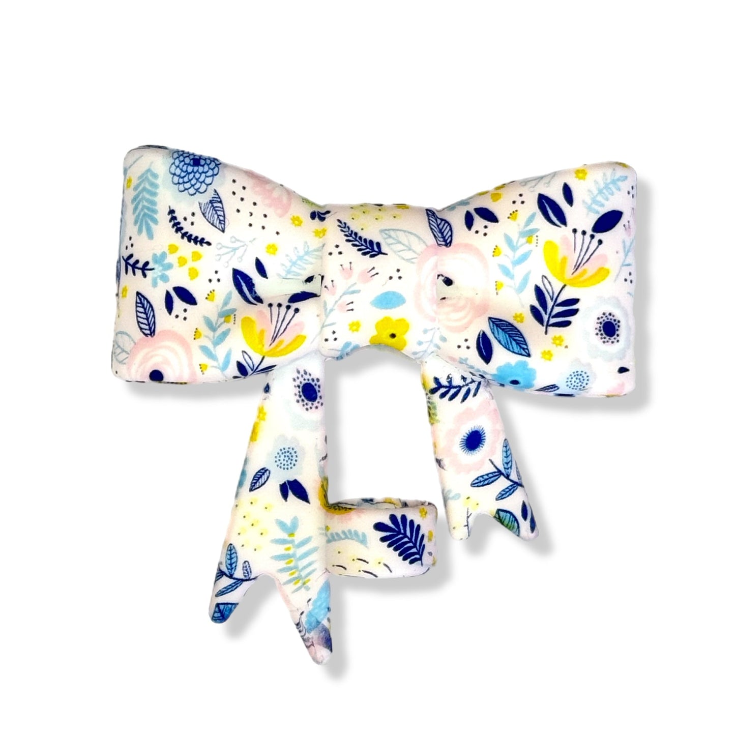 Blue Dainty Floral 3D Bow Straw Topper - The Nifty Little Finds - 3D Bow Straw Topper - The Nifty Little Finds