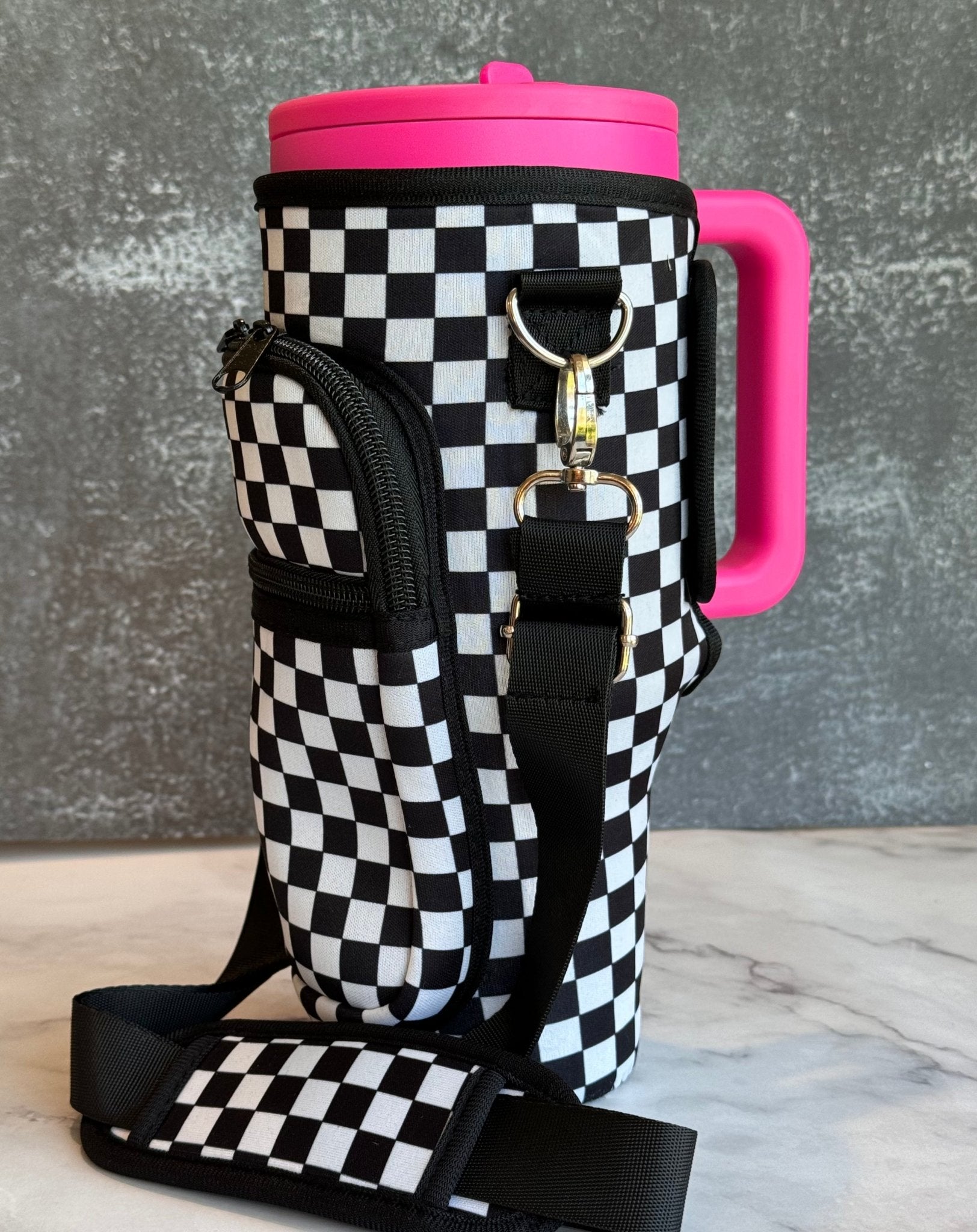 Protective Tumbler Sleeve with Sling-Neoprene - The Nifty Little Finds - The Nifty Little Finds
