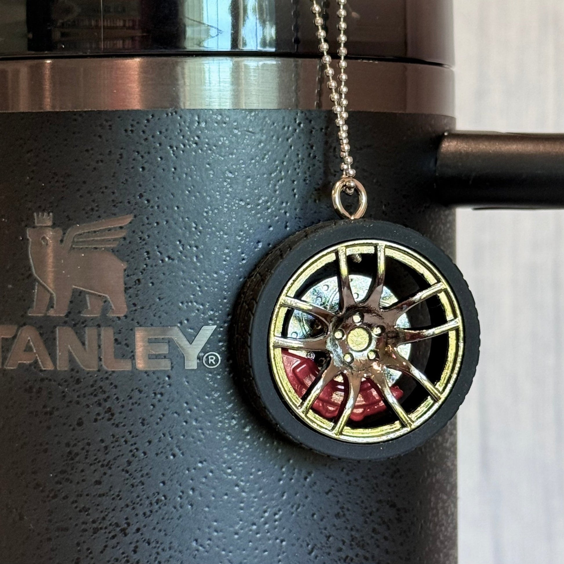 Racecar Wheel Charm - Tumbler Handle Charm - The Nifty Little Finds - Charm - The Nifty Little Finds