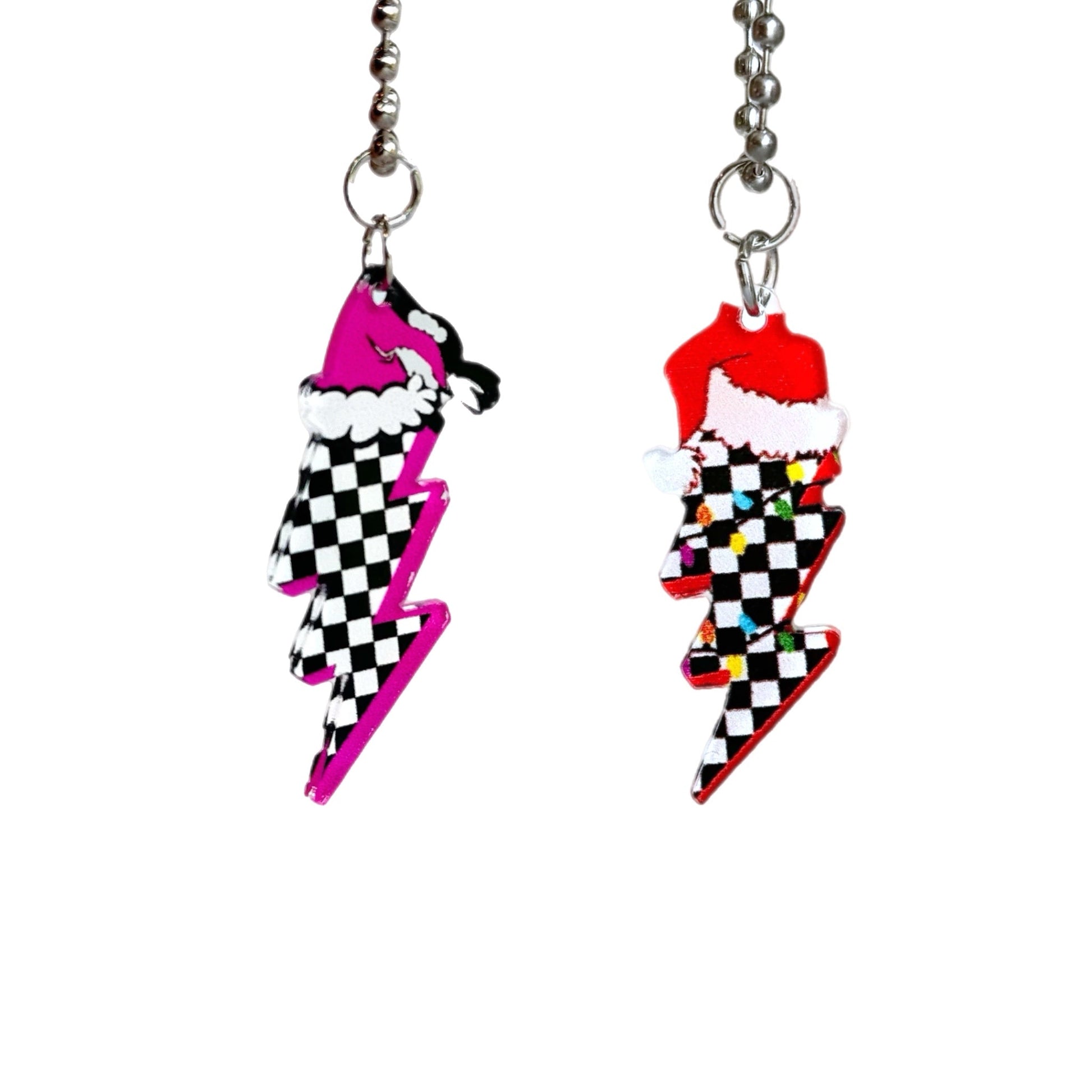 CHRISTMAS CHECKER BOLT Charm - Tumbler Handle Charm - The Nifty Little Finds - Charm - The Nifty Little Finds