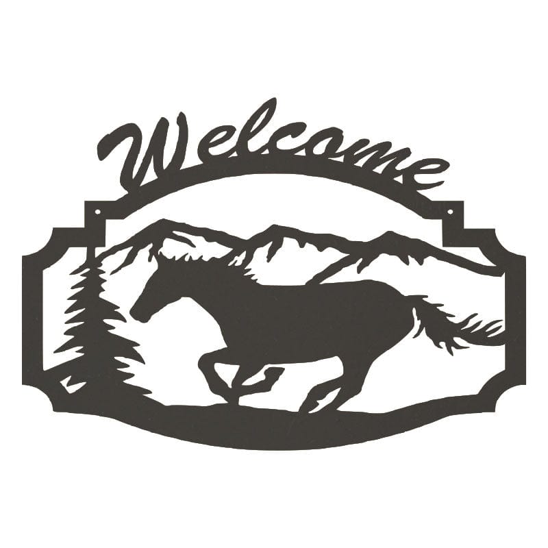Running Horse Welcome Sign