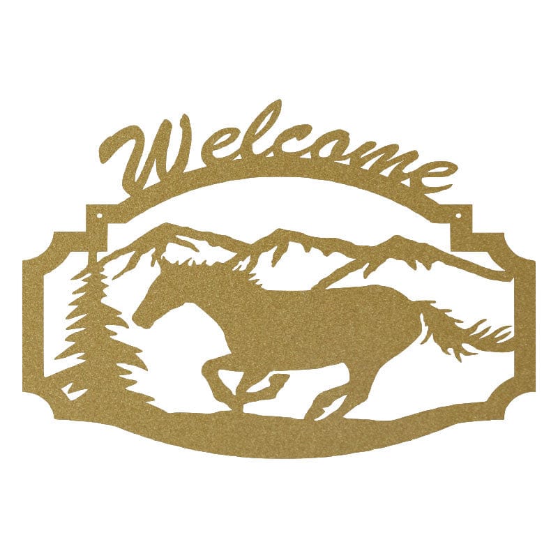 Running Horse Welcome Sign