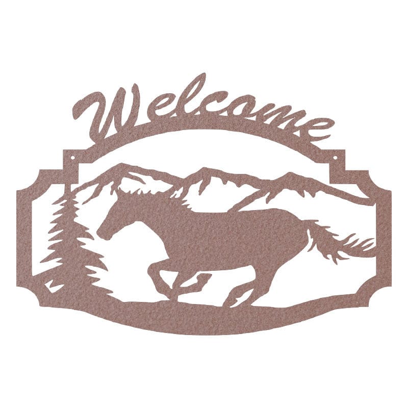Running Horse Welcome Sign