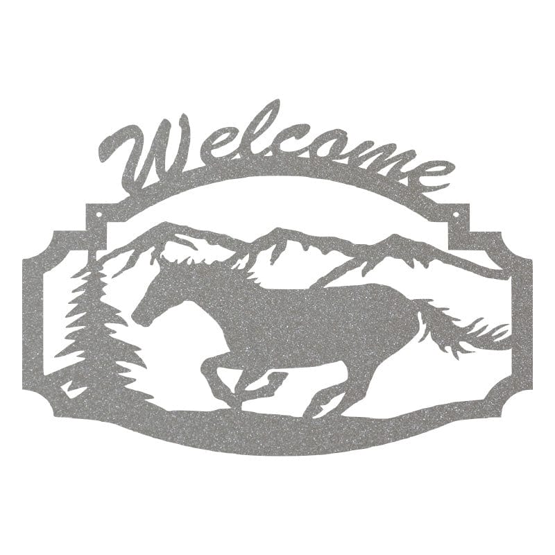 Running Horse Welcome Sign