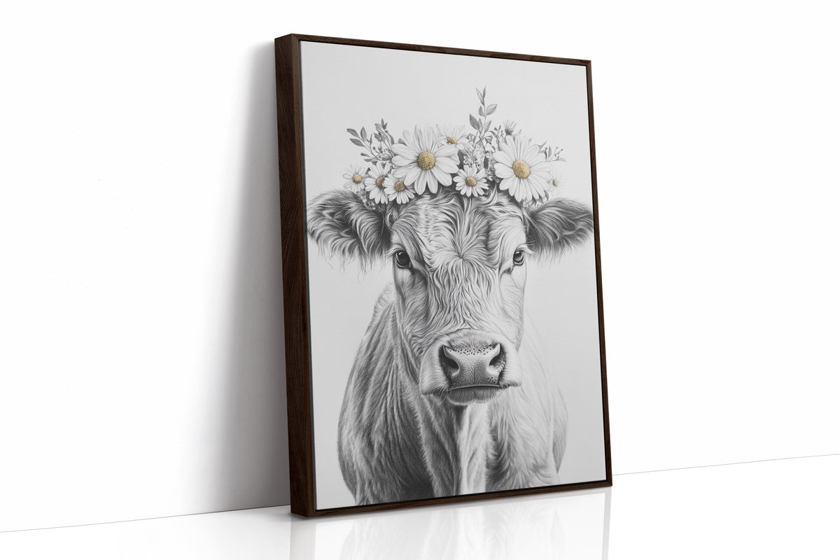 Rustic Daisy Cow