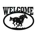 Welcome Running Horse Sign
