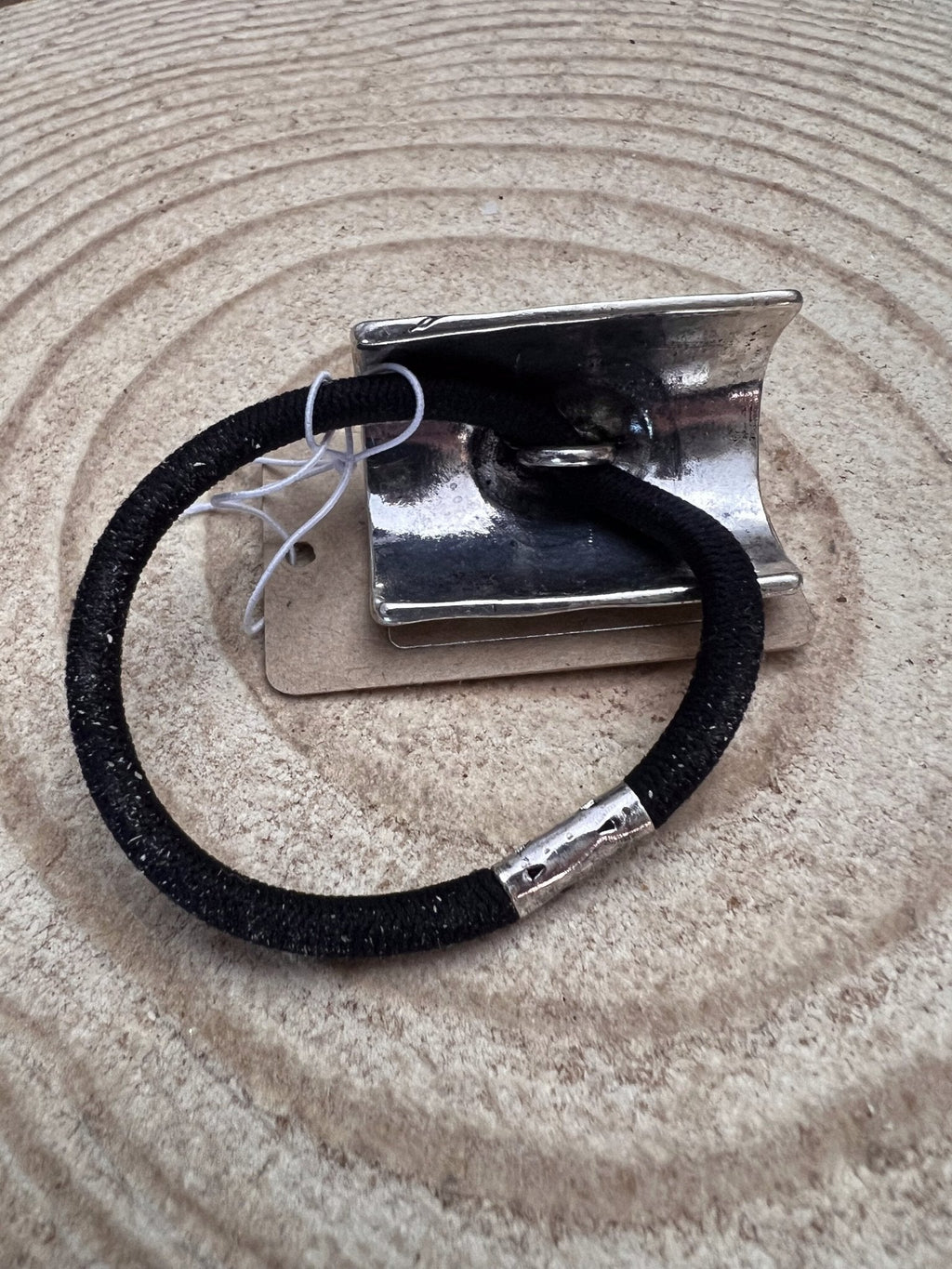 Western Concho & Faux Turquoise Stone Hair Tie