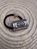 Western Concho & Faux Turquoise Stone Hair Tie