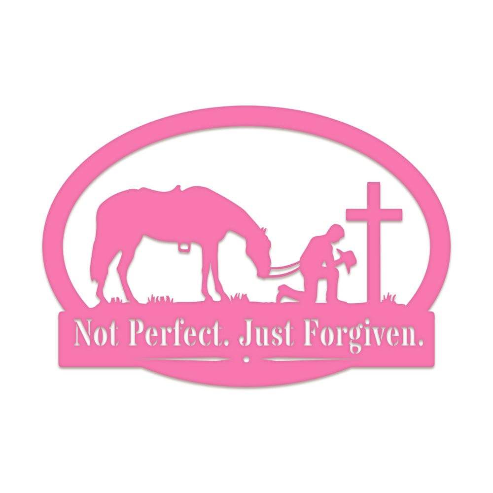 Western Cowboy and His Horse Kneeling Monogram