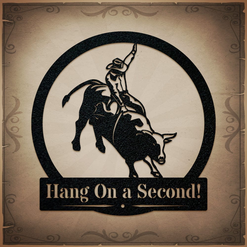 Western Cowboy Bull Rider Monogram