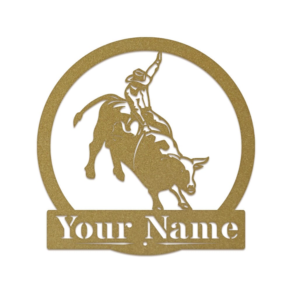 Western Cowboy Bull Rider Monogram