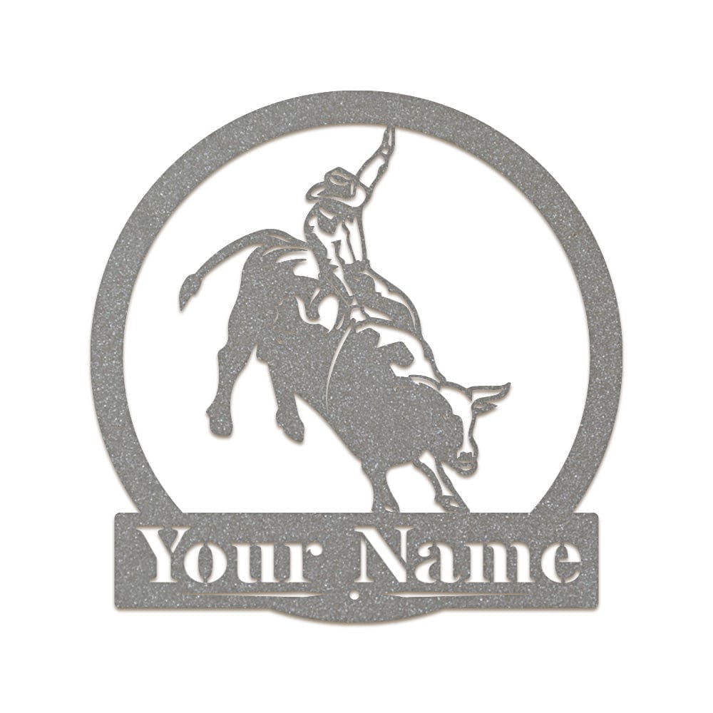 Western Cowboy Bull Rider Monogram