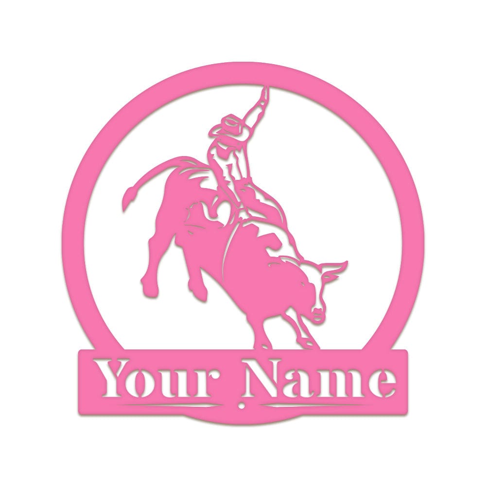 Western Cowboy Bull Rider Monogram