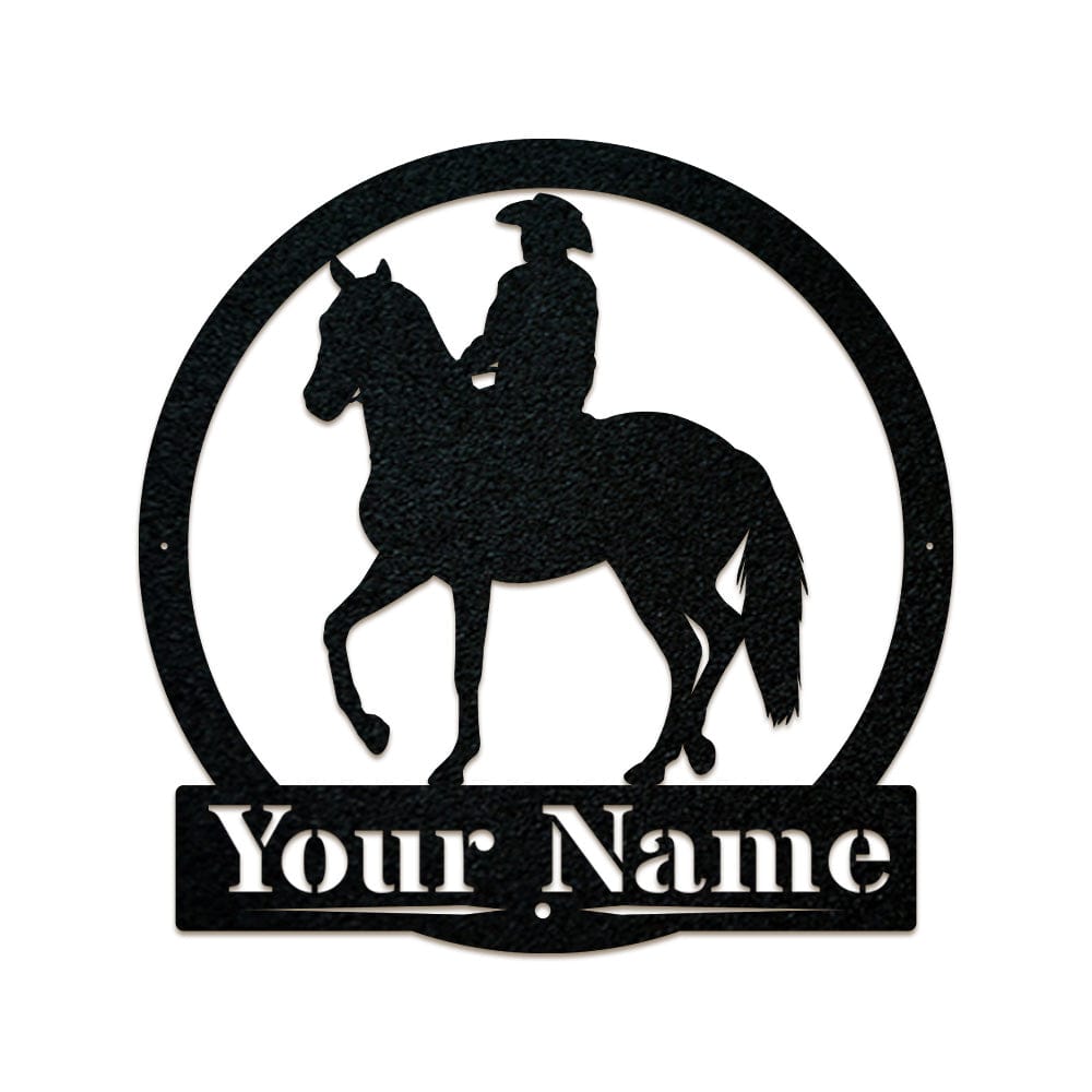 Western Cowboy on Horseback Monogram