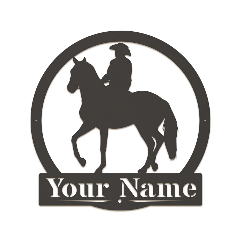 Western Cowboy on Horseback Monogram
