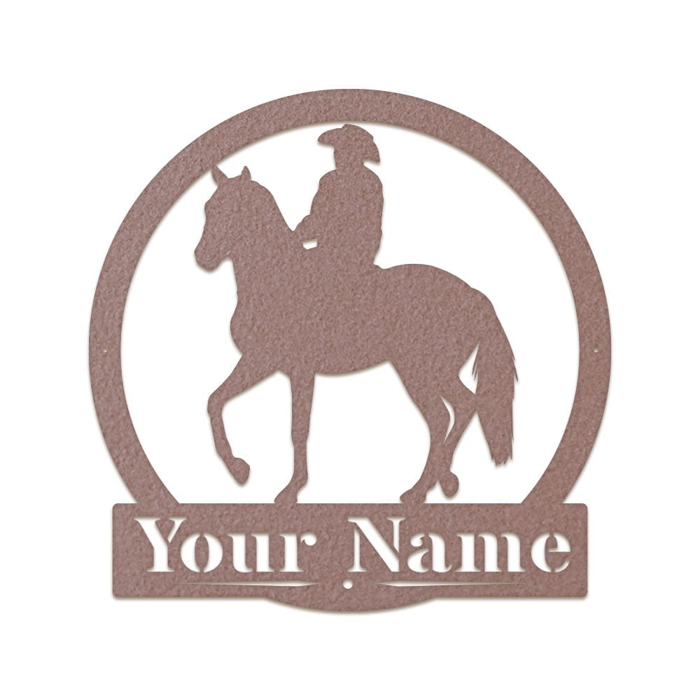 Western Cowboy on Horseback Monogram