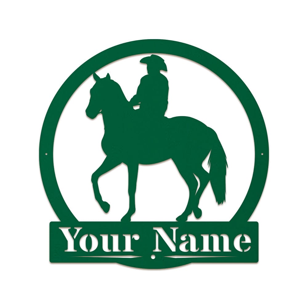 Western Cowboy on Horseback Monogram