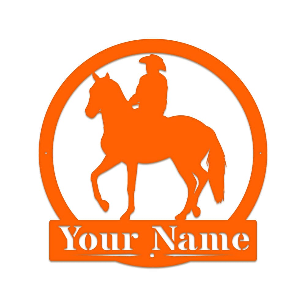 Western Cowboy on Horseback Monogram
