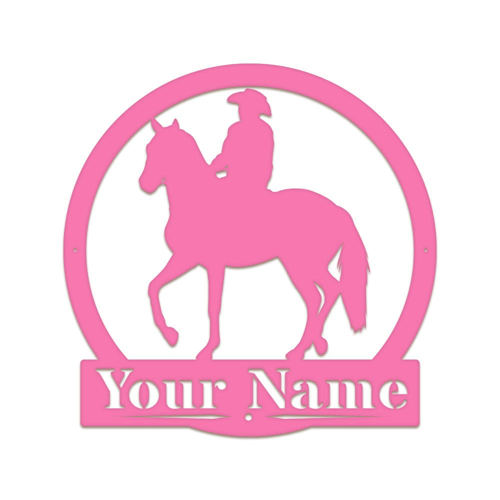 Western Cowboy on Horseback Monogram